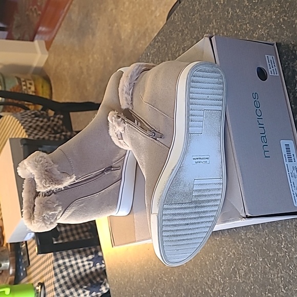 Maurices Taryn Fur Sneaker Wedge - Picture 2 of 3